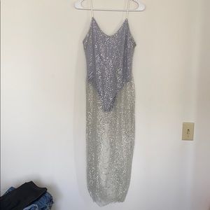 Sheer Midi Dress with Built-In bodysuit